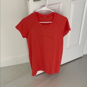 Women's Orange Lululemon Swiftly Tee